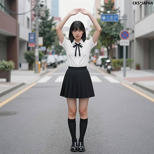 Urban Confidence: Asian Girl in Style