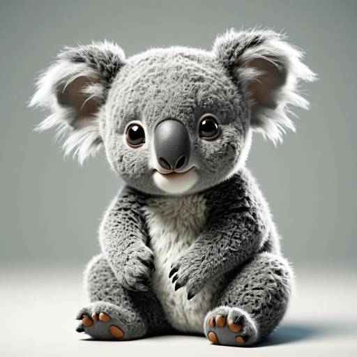 Adorable Pixar-Style Baby Koala Render Adorable Pixar-Style Baby Koala Render