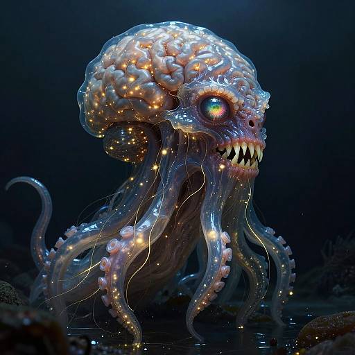 Eldritch Bioluminescent Sea Creature