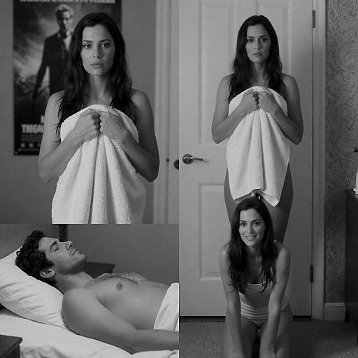 Artistic Black and White Collage Portrait