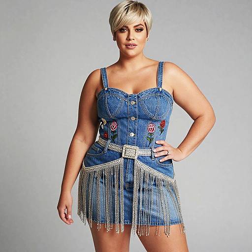 Plus-Size Denim & Diamonds Editorial