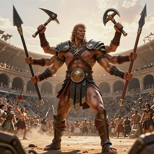 Brutal Four-Armed Gladiator Concept