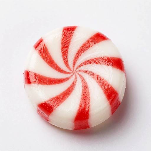 Round White Peppermint Candy Photo