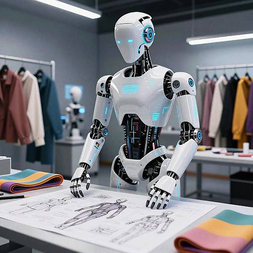 Futuristic AI Fashion Design Studio