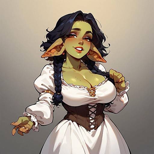 Goblin Girl in Peasant Corset