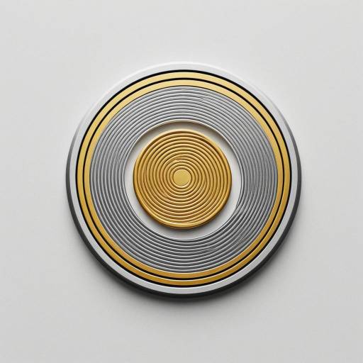 Elegant Golden Silver Spiral Emblem Design