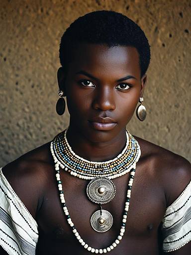Tswana Young Man in Traditional Regalia