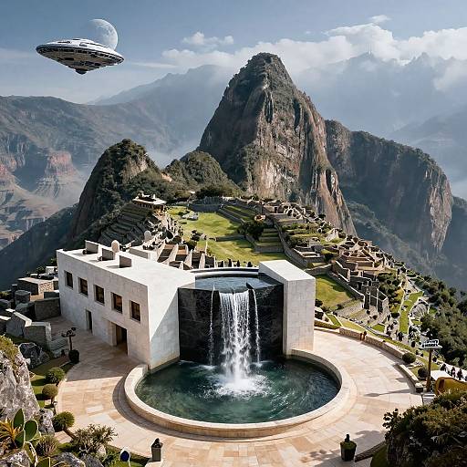 Futuristic Colonial City in Canyon