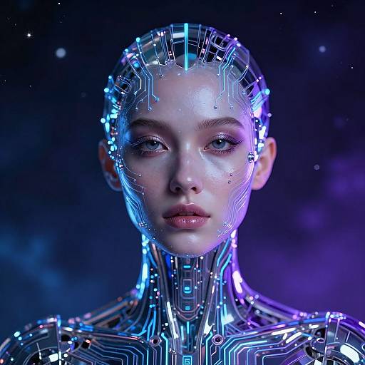 Mystical Cybernetic AI Selfie Portrait