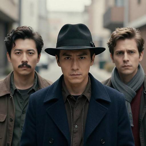 Dramatic Movie Poster of Three Men