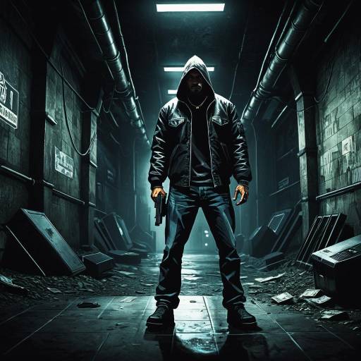 Ruthless Cybercriminal in Underground Lair