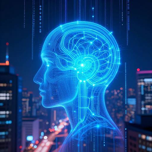 Futuristic AI Neural Networks Cyberpunk