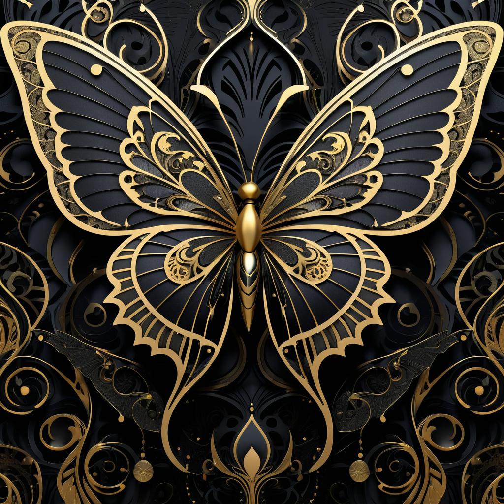 Gothic Butterfly with Mechanical Wings