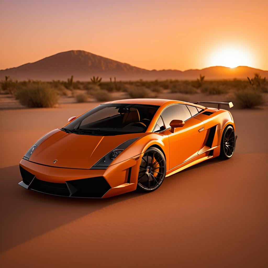 Cinematic Sunset with Lamborghini Gallardo