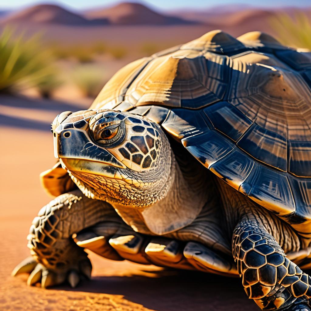 Stunning Close-Up of a Desert Tortoise