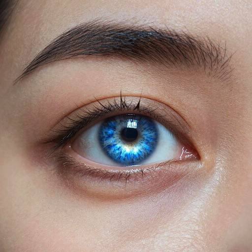 Hyper-Realistic Periwinkle Blue Eyes Close-Up