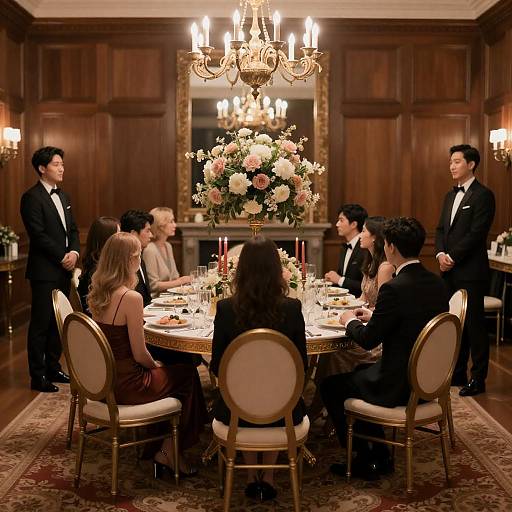 Elegant Banquet with Sophisticated Guests