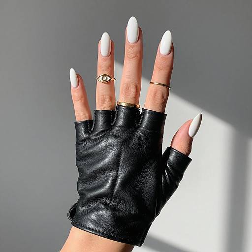 Elegant Hand with Unique Nail Art