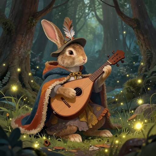 Rabbit Bard in Mystical Forest