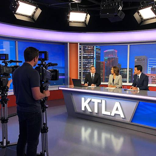 Futuristic KTLA Newsroom Broadcast