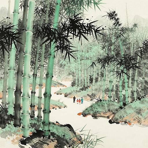 Biohacking Bamboo Forest Landscape