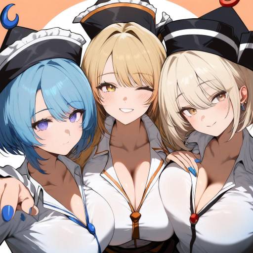 Charming Girls with Colorful Features