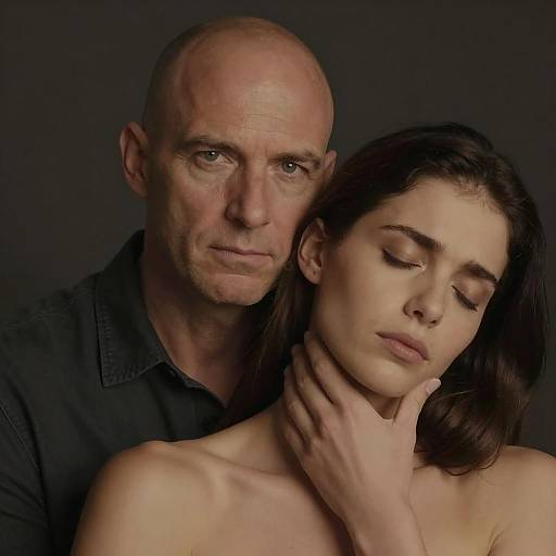 Intimate Moment of Connection in Darkness