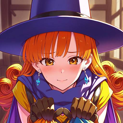 Illustration of Alena (dq4), dragon quest in the style of Mitsurugi sugar