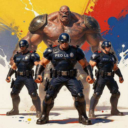 Dystopian Synthetic Enforcer Escape