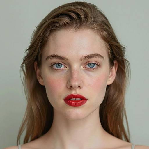 Elegant Woman in Soft Green Background