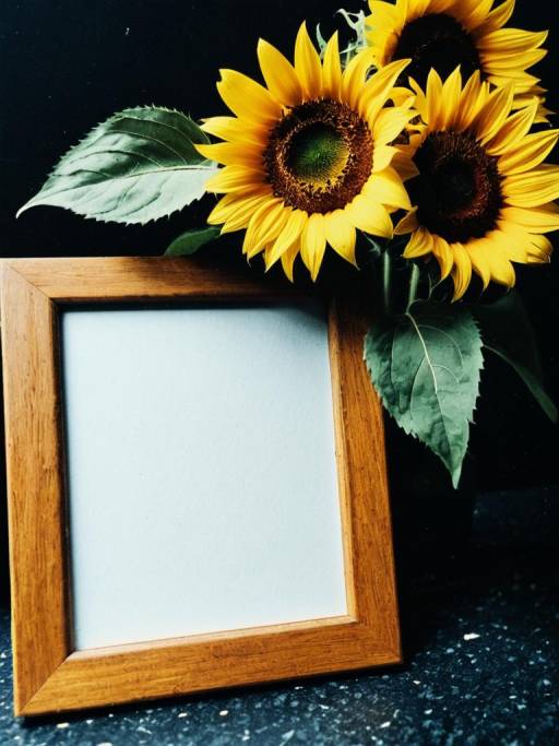 Beautiful Frame Adorned with Sunflowers