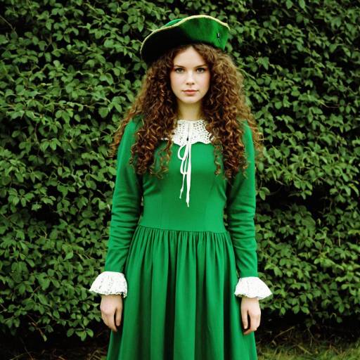 Elegant Irish Woman in Green Dress
