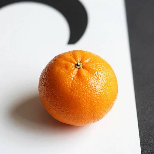 Bright Tangerine on Minimalist Background