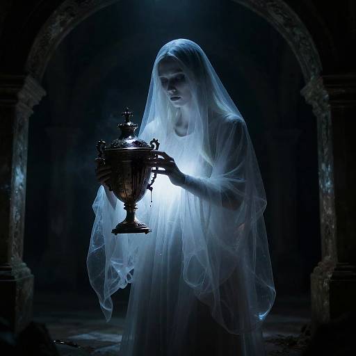 Haunting Wraith in Submerged Catacombs