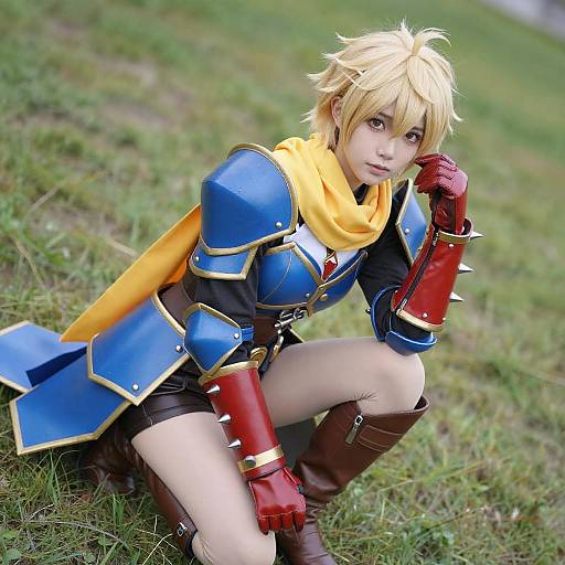 Vibrant Cosplay Portrait in Dynamic Pose