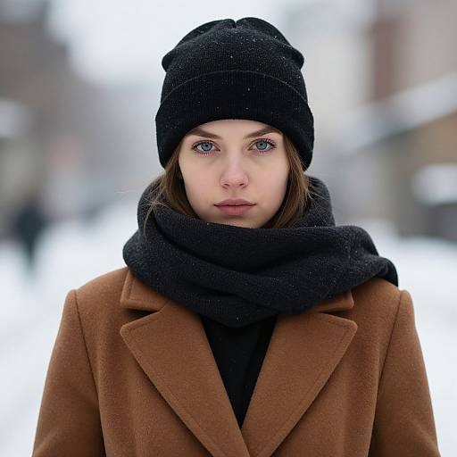 Cold Winter Outfit with Beanie