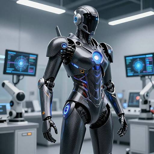 Futuristic Energy-Powered Armor Suit