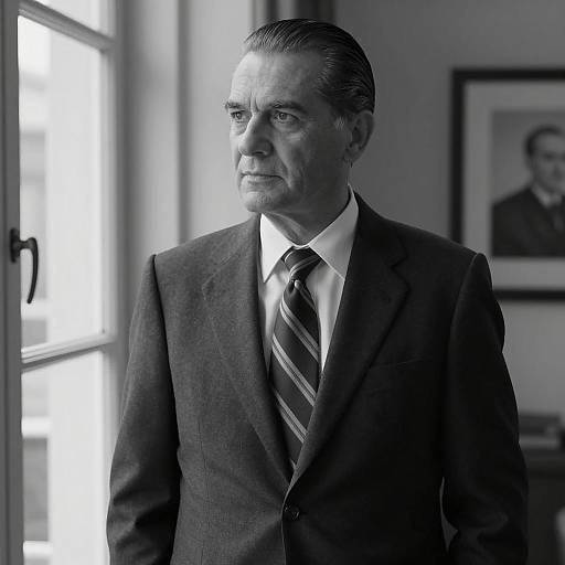 Elegant Black-and-White Portrait of a Man