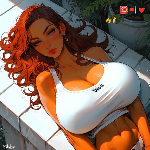 Aerial View of Confident Instagram Model