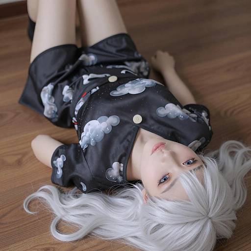 Portrait of Person in Cloud Dress