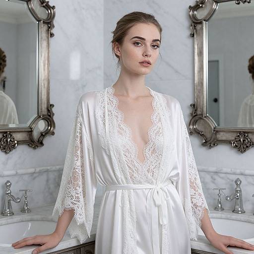 Elegant Belgian Lace Lady Portrait