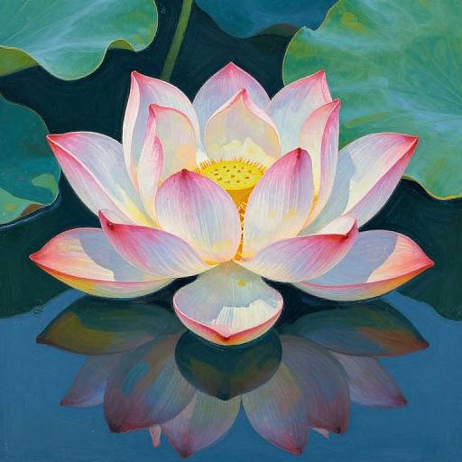 Vibrant Painted Lotus Flower