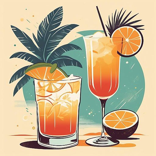 Vintage Tropical Salsa Poster Design