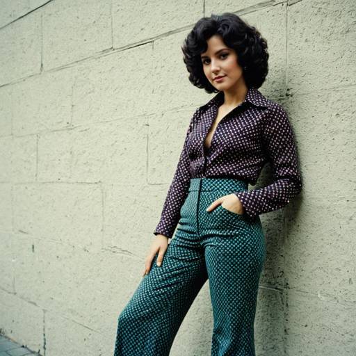 1970s Italian Style Woman with Curly Hair