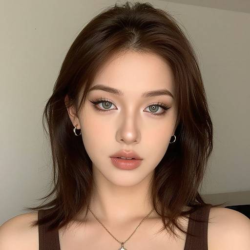 Realistic Portrait of Stylish Woman