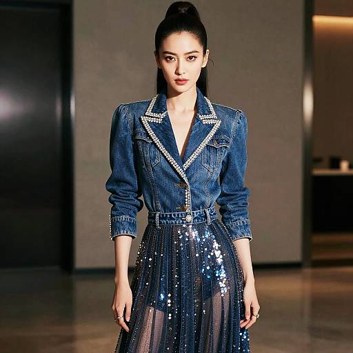 Denim and Diamonds Editorial Portrait Shoot