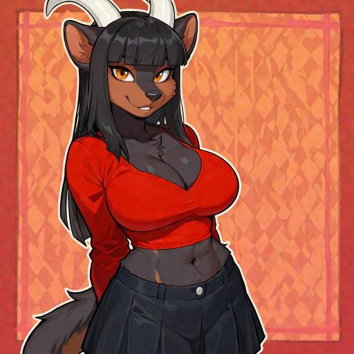 Furry Tasmanian Devil Girl Portrait