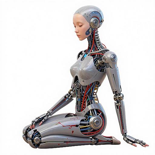 Beautiful Mechanical Girl in Sci-Fi Art