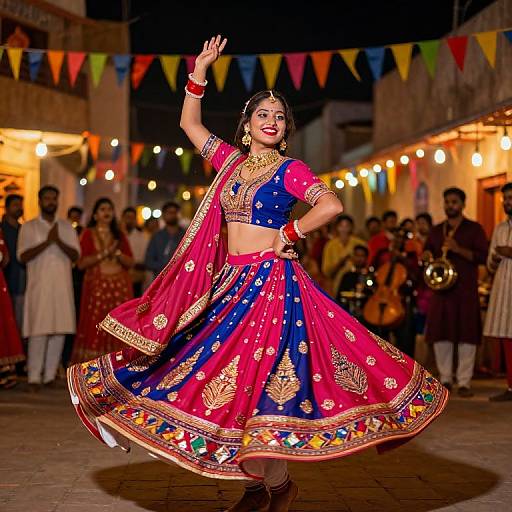 Vibrant Female Dandiya Dancer
