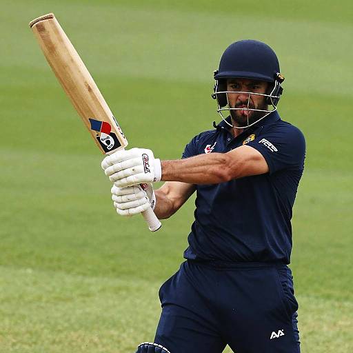 Powerful Cricket Shot in Motion